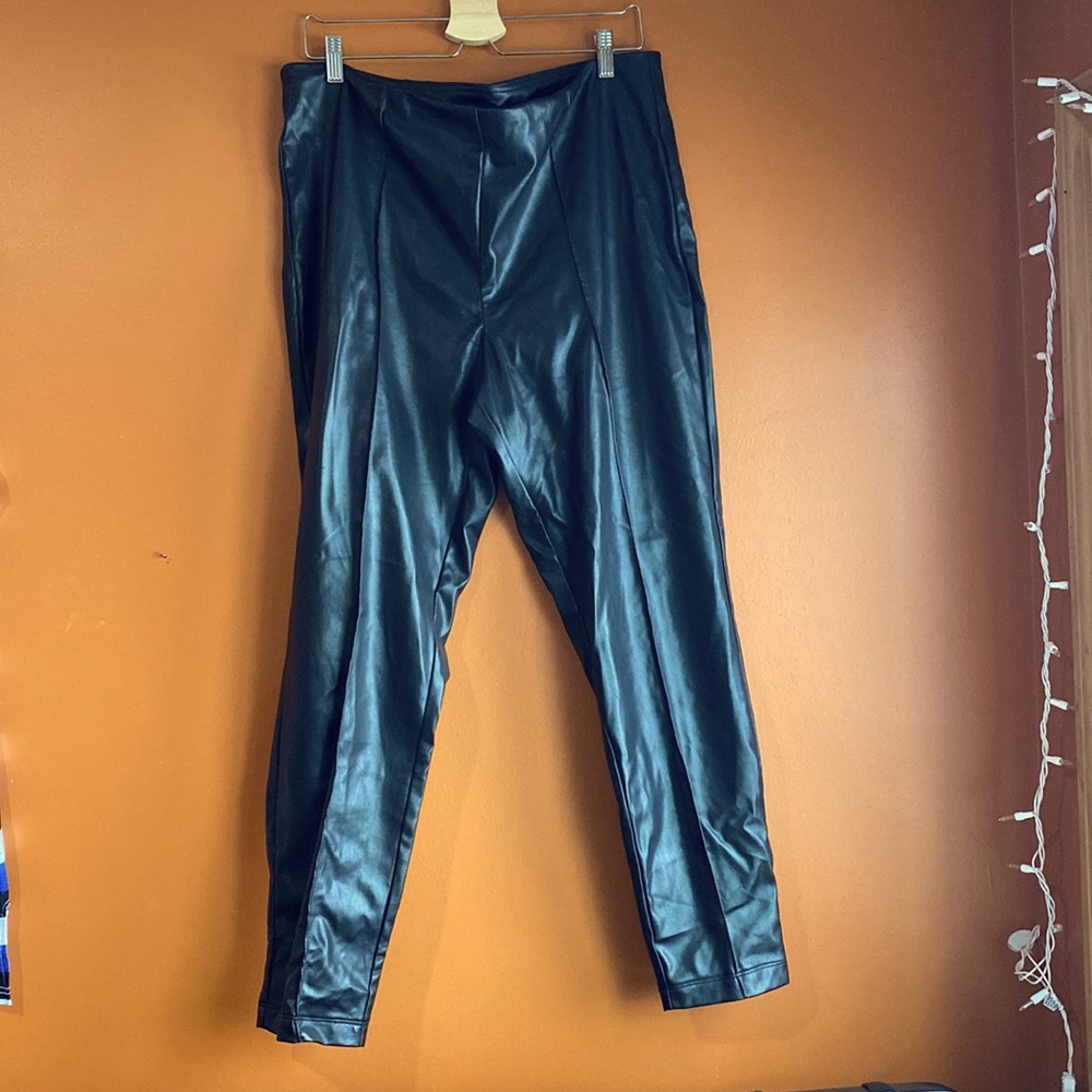 Black Leather Pants Size XL